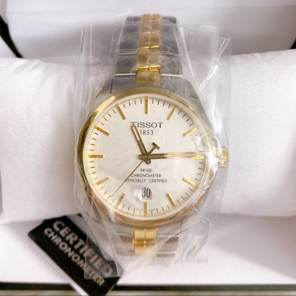 Tissot PR 100 COSC Two-Tone Bracelet Watch, 39mm - Picture 3 of 3